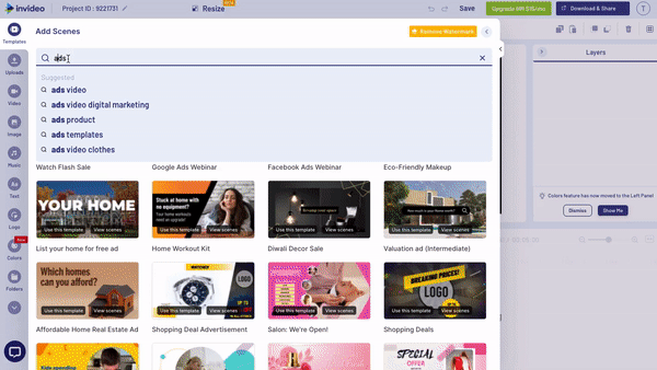 How To Create Great eCommerce Video Ads Using InVideo-step 2