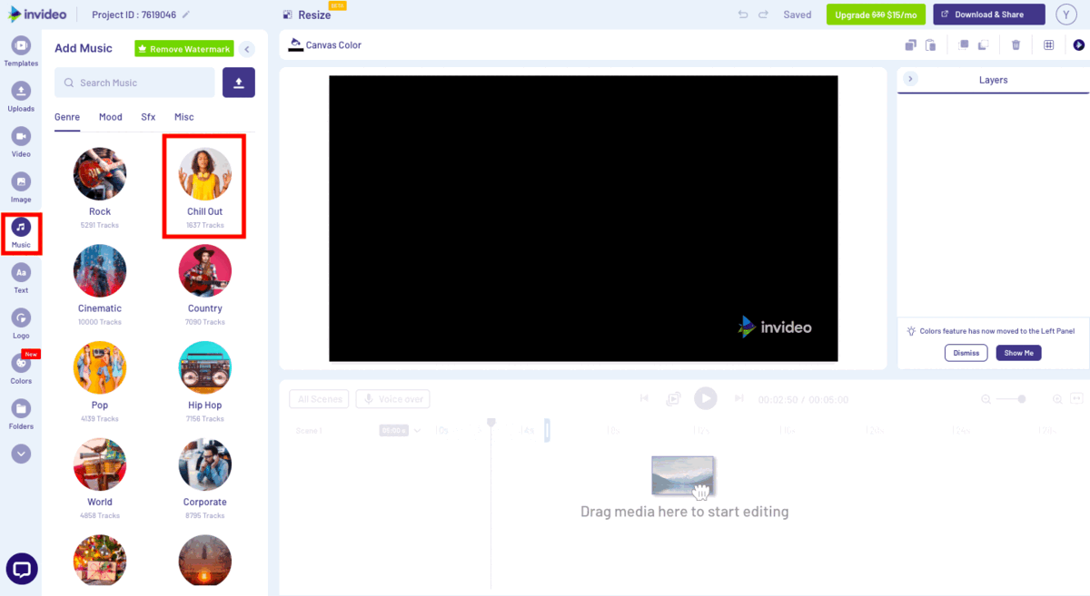 InVideo Music Library