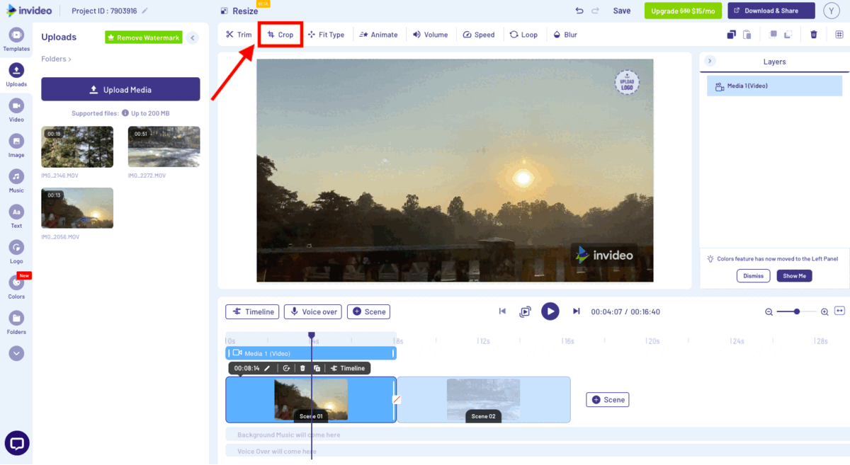 Basic Editing on Blank Canvas using InVideo- Step 4