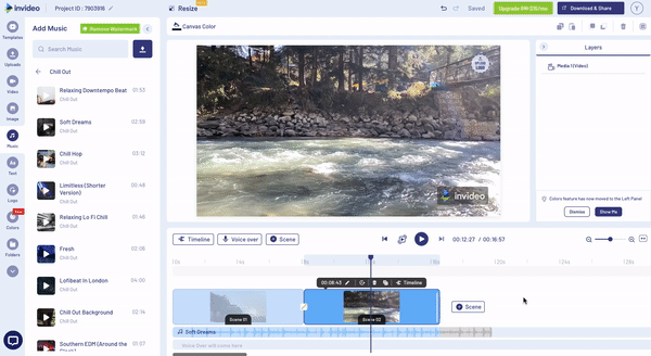 Basic Editing on Blank Canvas using InVideo- Step 7