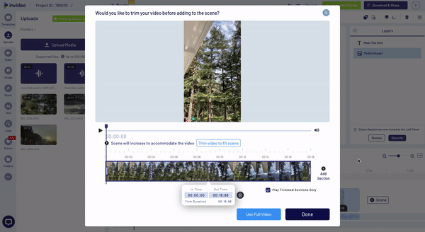 Basic Editing Using Pre-made Templates in InVideo- Step 3