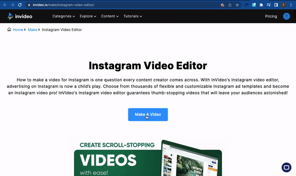 How To Repurpose your Instagram Live Using InVideo - Step 1