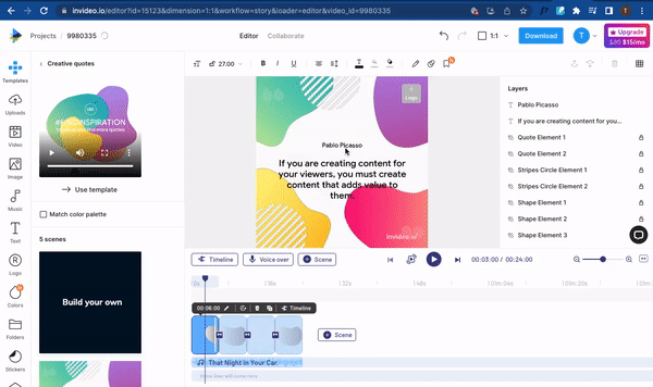 How To Repurpose your Instagram Live Using InVideo - Step 3