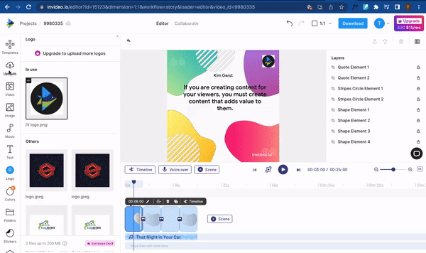 How To Repurpose your Instagram Live Using InVideo - Step 5