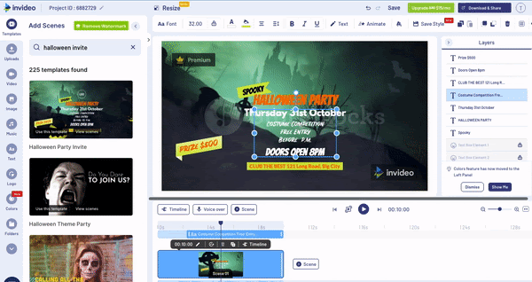 Create Halloween party invitation Video_ Step 2