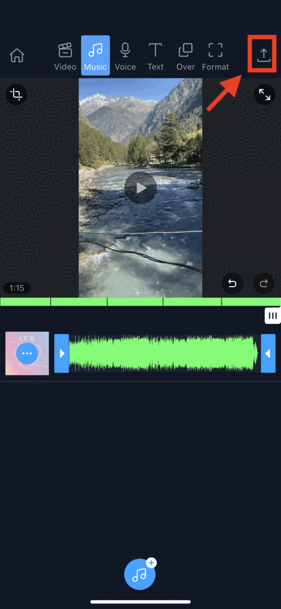 How to edit videos on phone using Filmr- Step 12