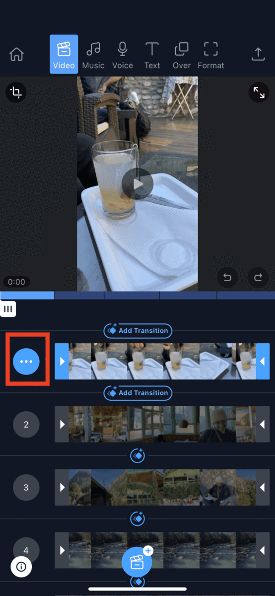 How to edit videos on phone using Filmr- Step 3