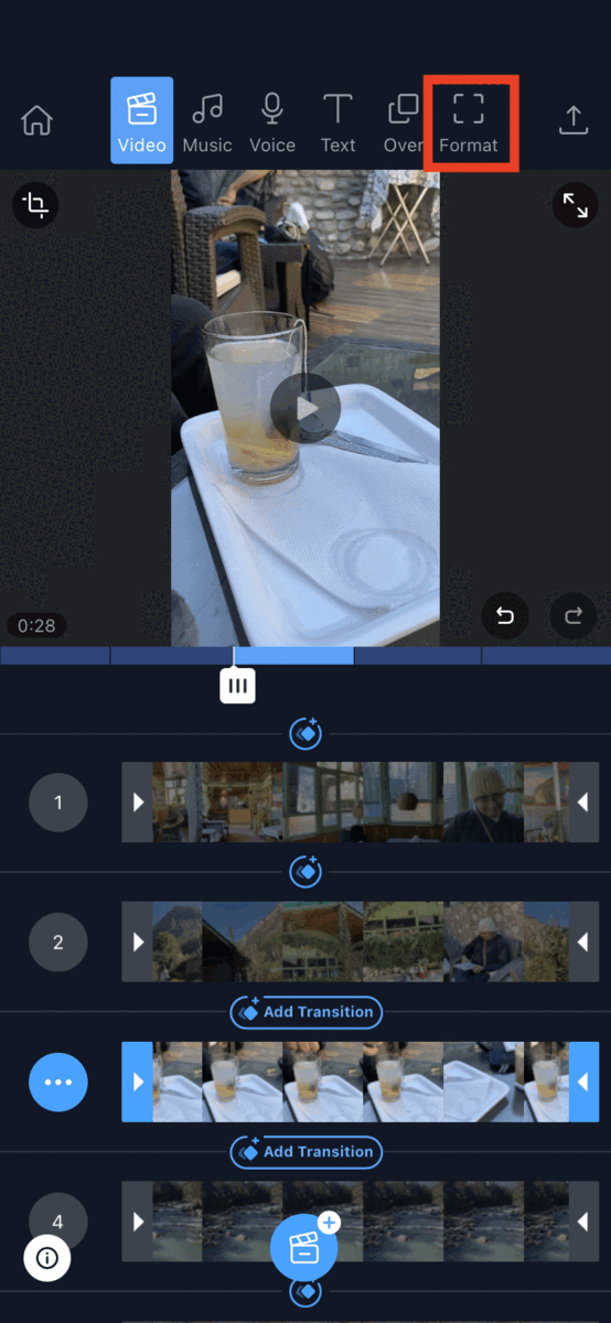  How to edit videos on phone using Filmr- Step 4
