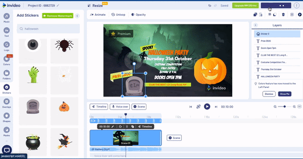 Create Halloween party invitation Video_ Step 4