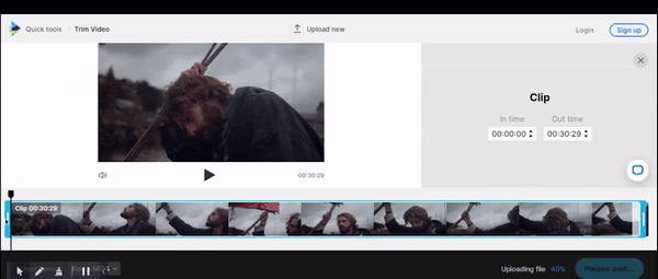 How to trim & compress your video using the InVideo Free Editor - step 2