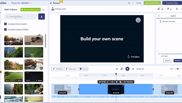 Create Halloween recipe video using InVideo - step 2b