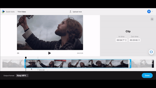 How to trim & compress your video using the InVideo Free Editor - step 3
