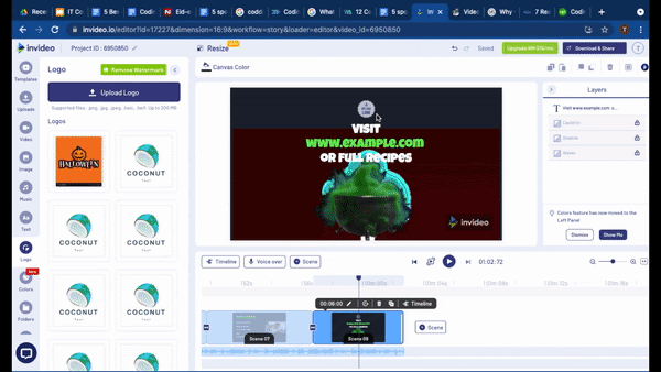 Create Halloween recipe video using InVideo - step 4