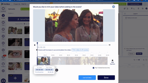 how to create a jump cut for your videos using InVideo - Step 2