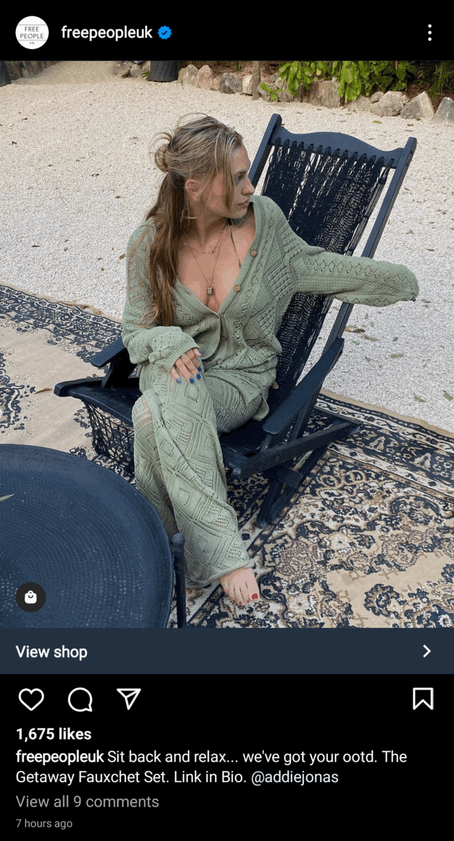 Instagram post by Free People UK