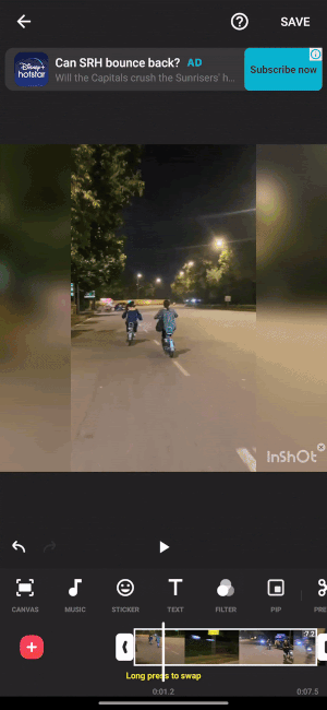 add music to videos on Android using InShot_step 5a