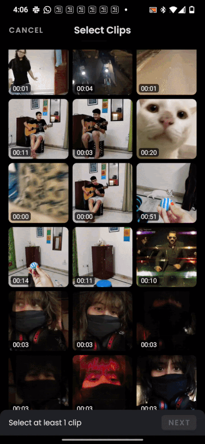 add music to videos on Android using Viva Video_step 4