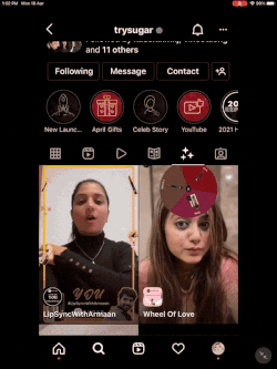 example, Sugar cosmetics’ Wheel of Love filter