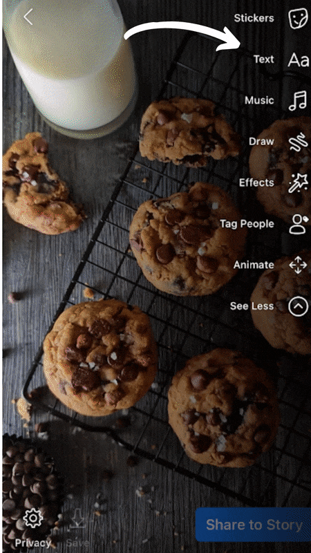Use Text for Facebook Stories more Interactive