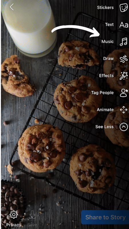 Use Music to make Facebook Stories more Interactive