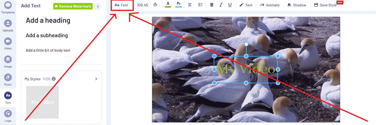How To Add Text To Video Online_step 9.1