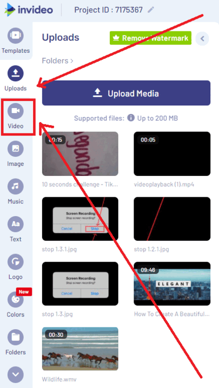 how to make a video collage using InVideo_step 3.2