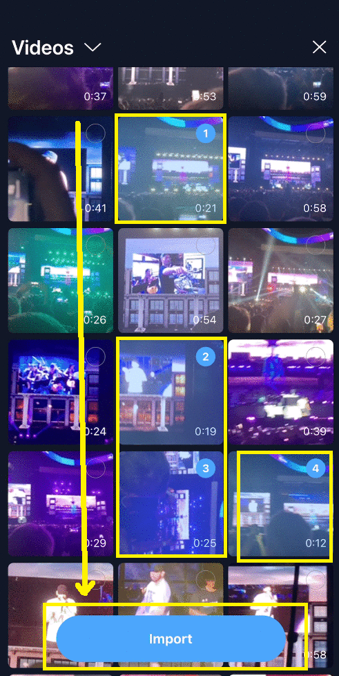 how to remove audio from video on iPhone using Filmr_step 1