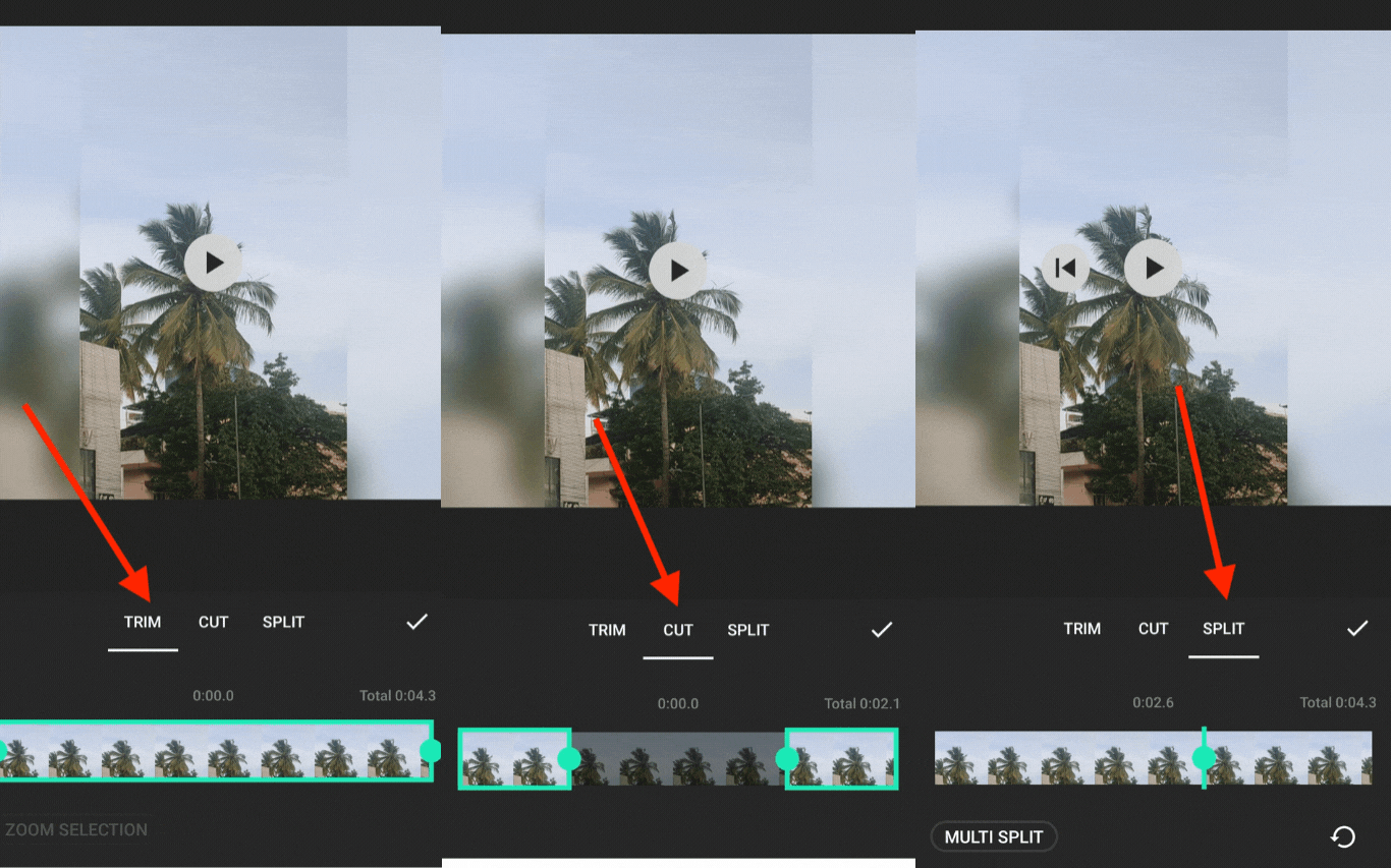 How to cut and trim a video using the Inshot app_step 3