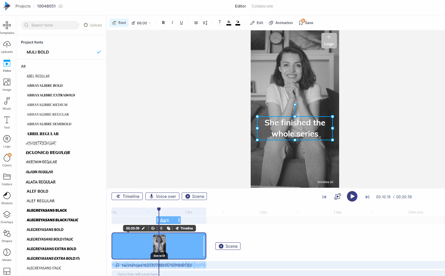 InVideo Instagram Video editor