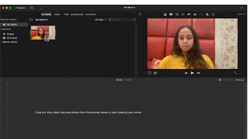 Record a video using iMovie - Step 4