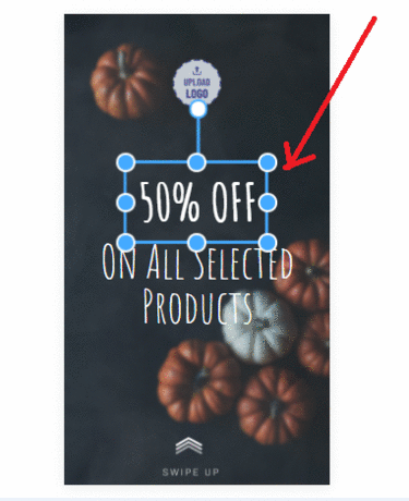 How to customise Halloween Sale template for your business: Step 4