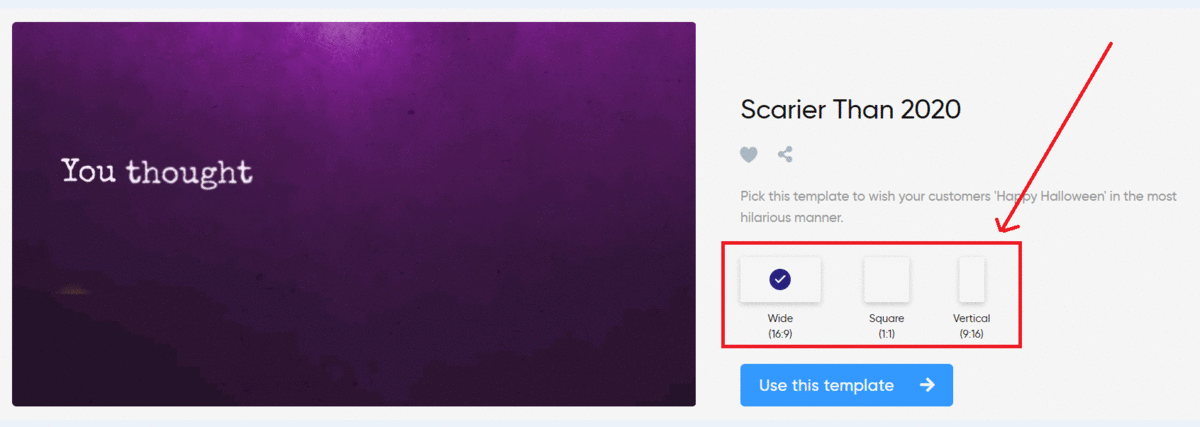How to edit Halloween Wishes template - Step 1