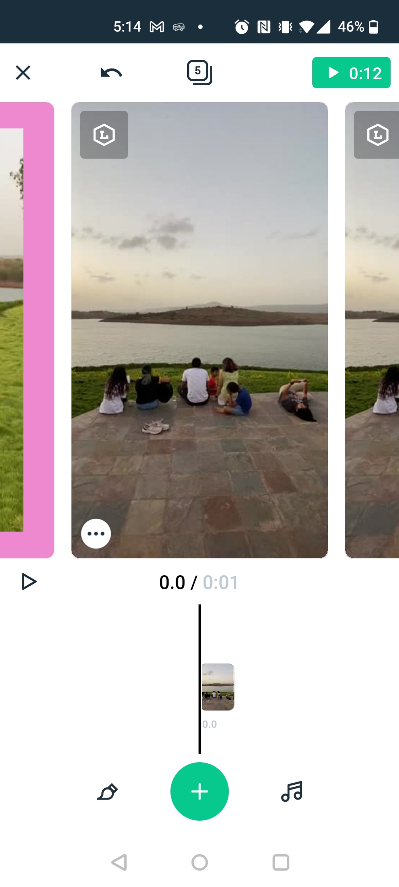 Magisto video editing dashboard