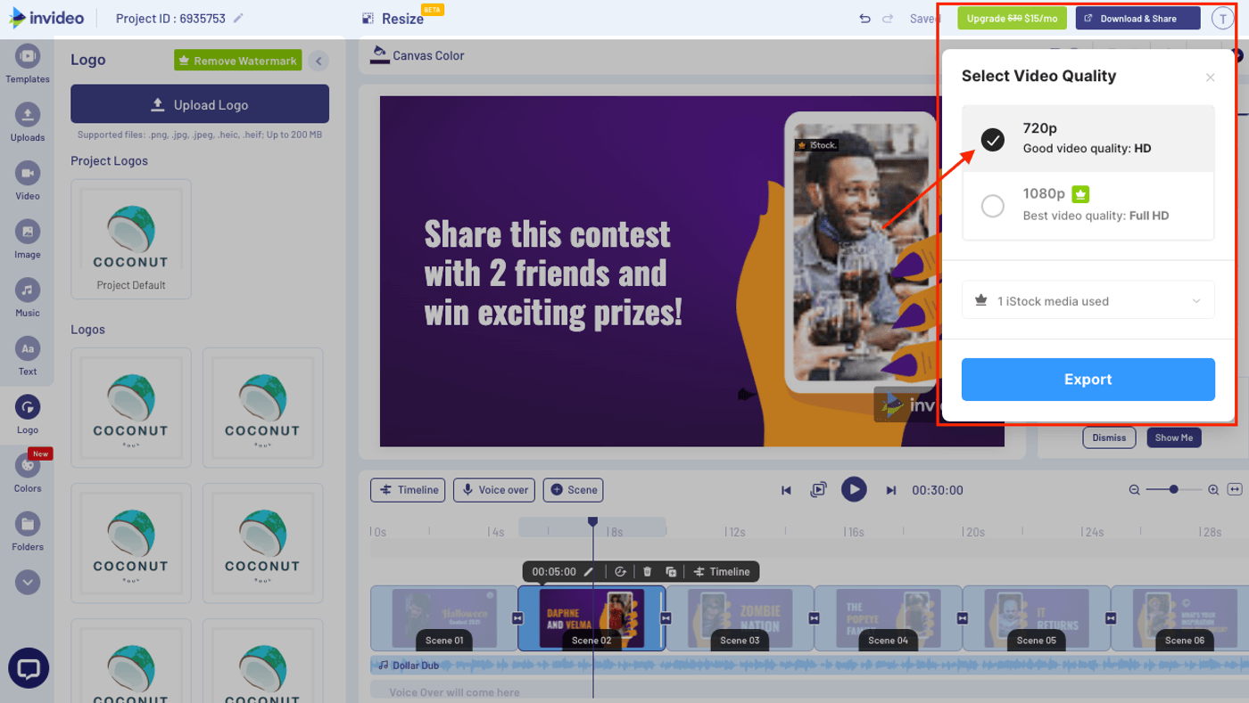 Create Facebook cover video for giveaway or contest_Step 4