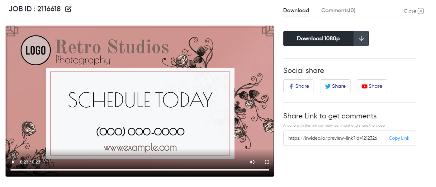 video realizado con la plataforma invideo