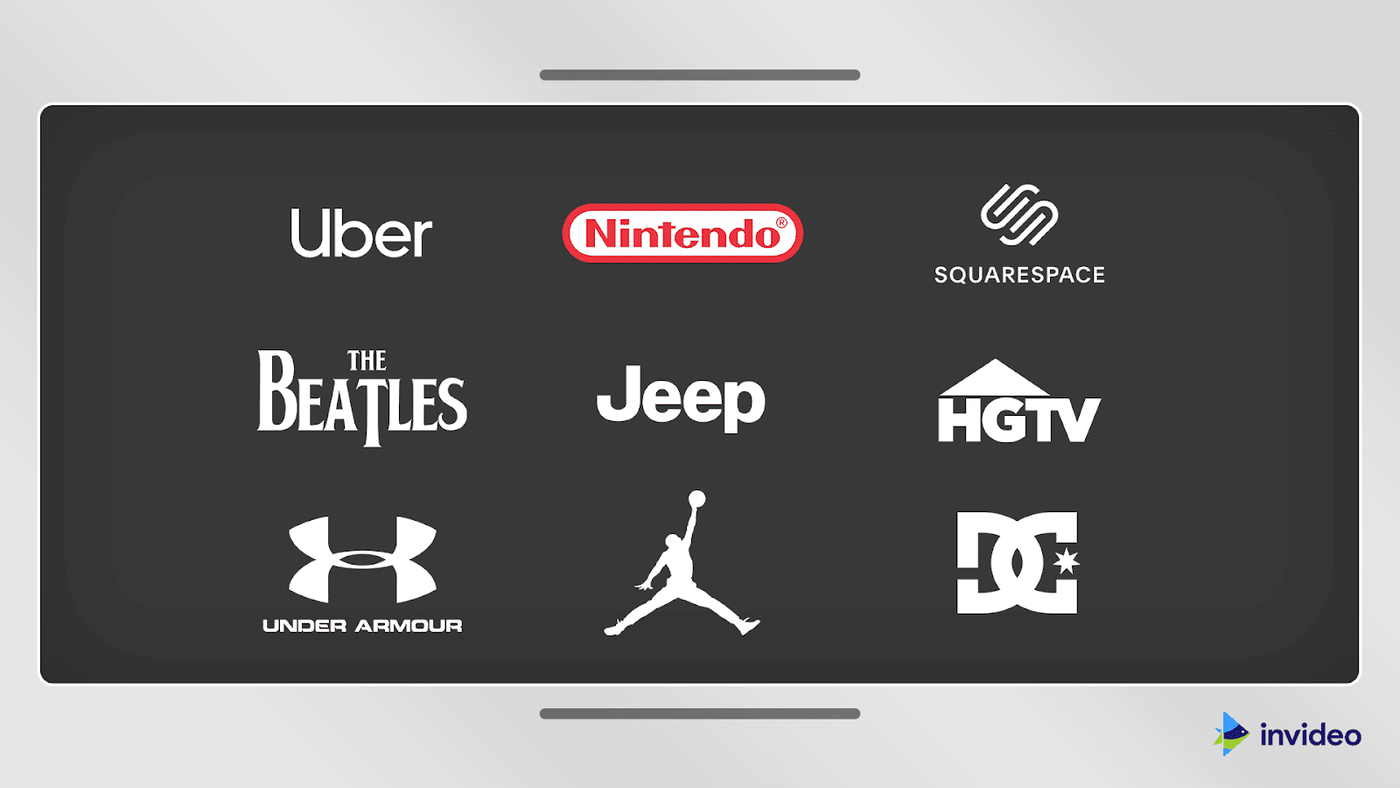 Exemplos de marcas que utilizam a cor branco predominante no logotipo