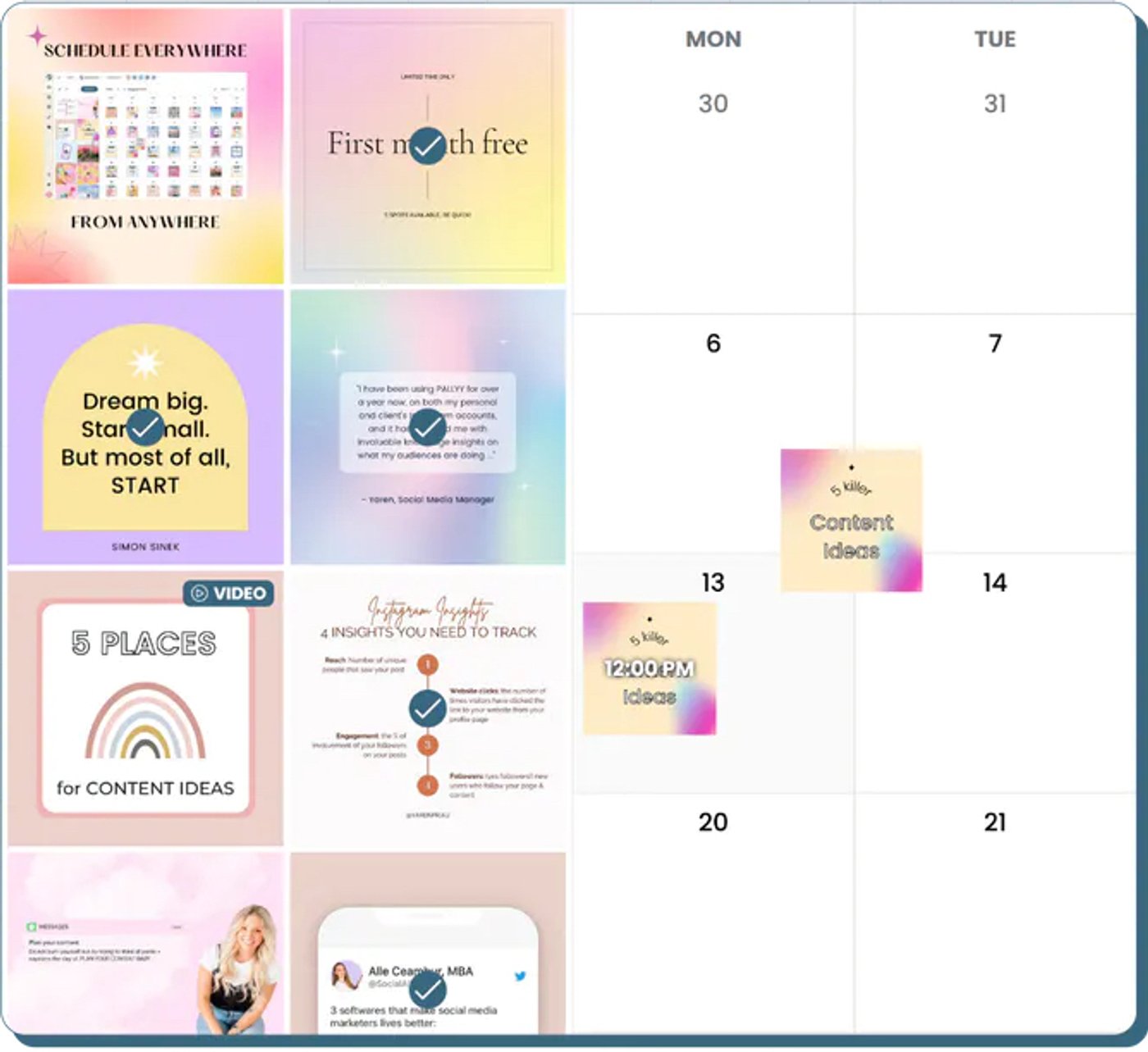 Pallyy scheduling tools