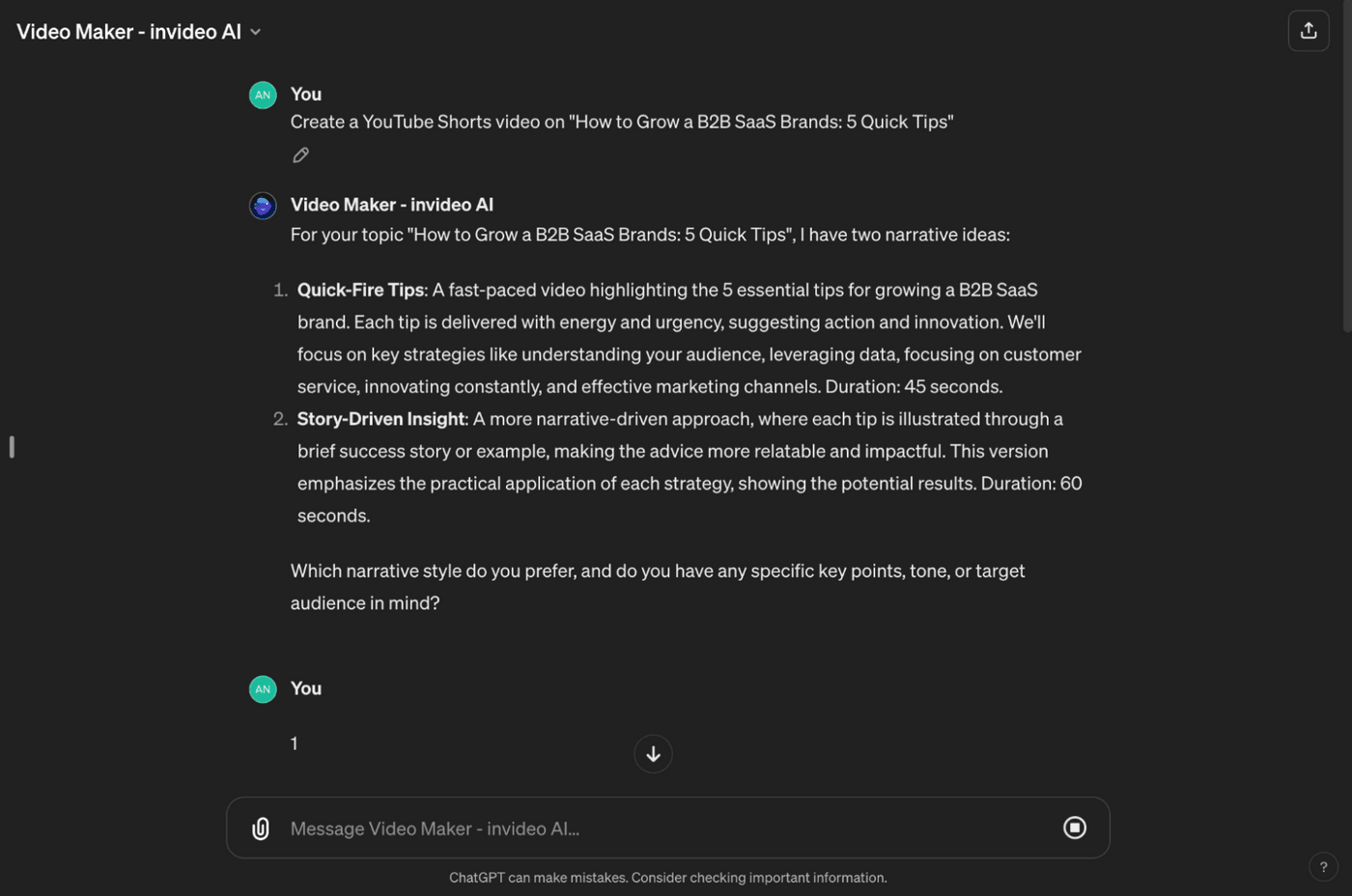 Video Maker outlines two video styles for B2B SaaS tips: quick-fire tips or story-driven insight.