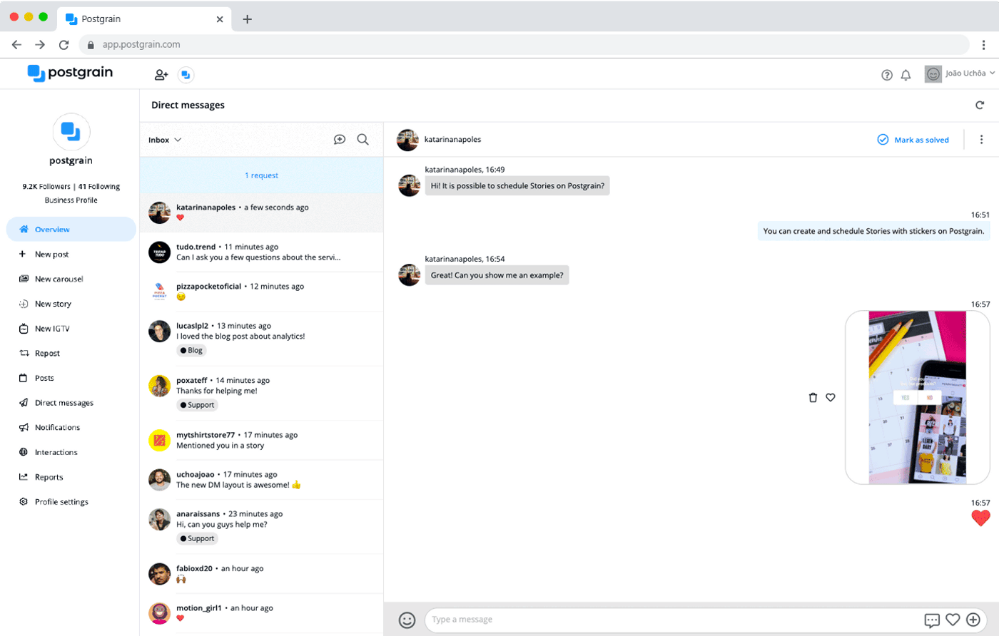Postgrain scheduling tools