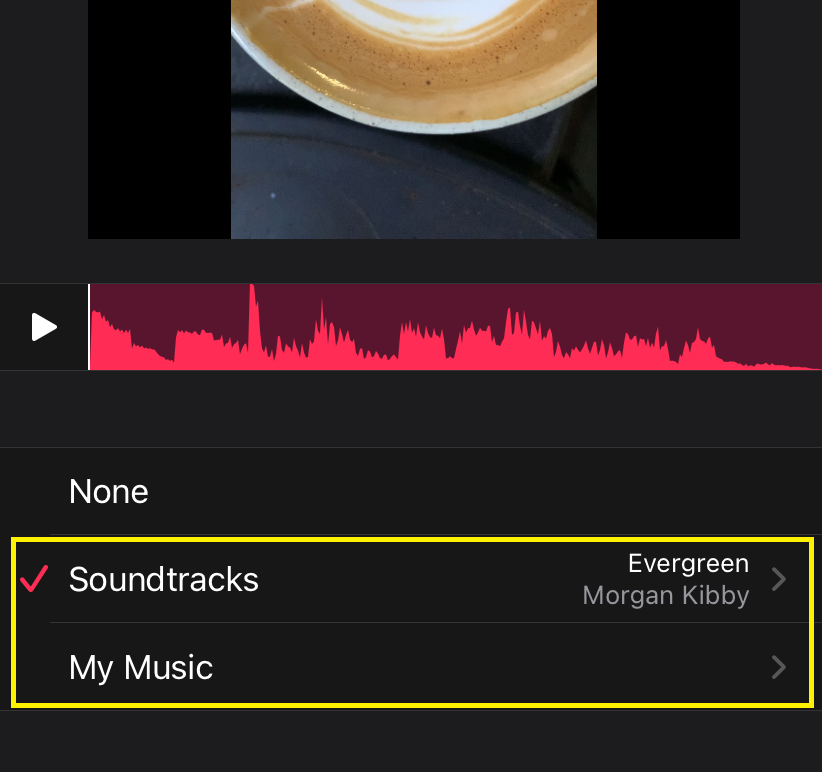 how to add audio files to video using Apple’s Clips - step 5