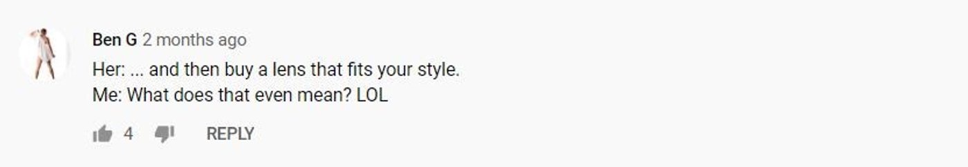 Comentários do youtube