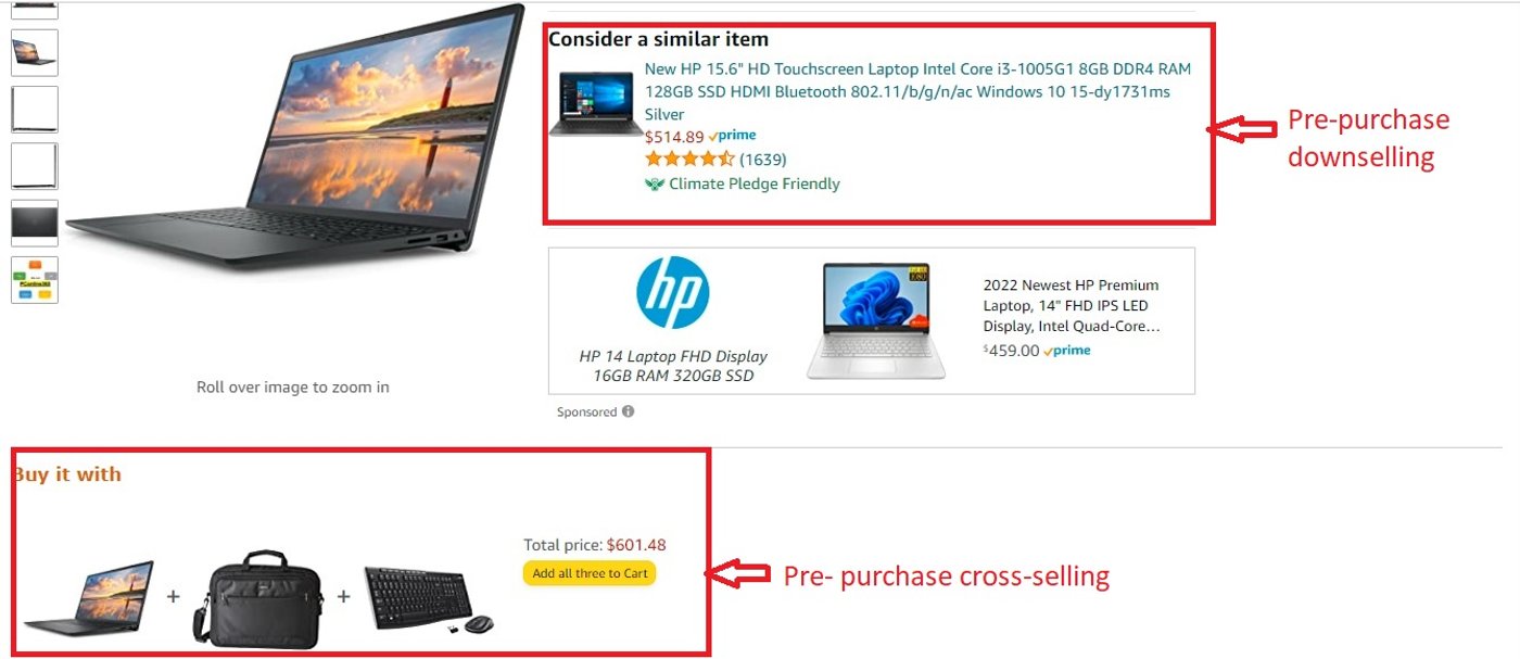 Offer upsells and cross-sells