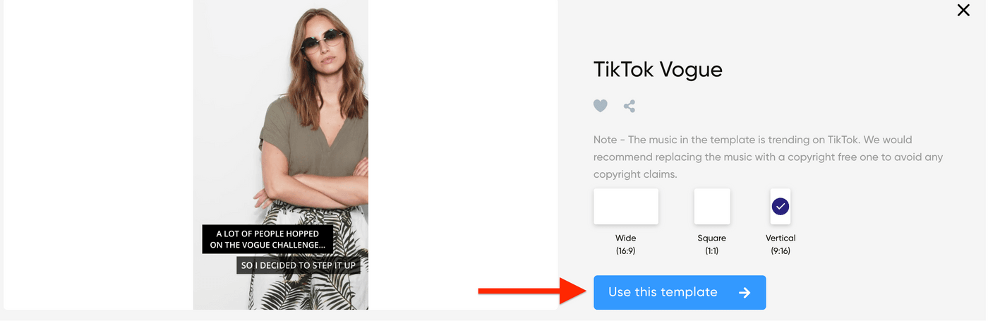Create TikTok Trend video with InVideo_ step 3