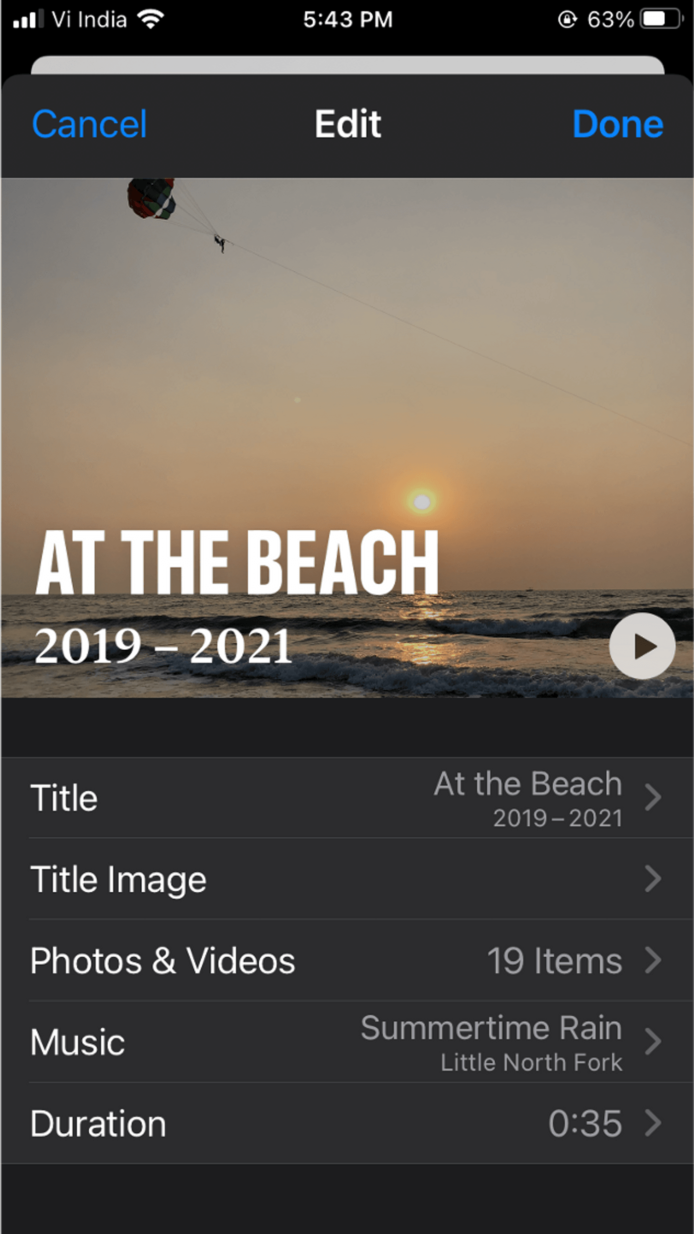how to make photo slideshow using in-built Photos app_step 8