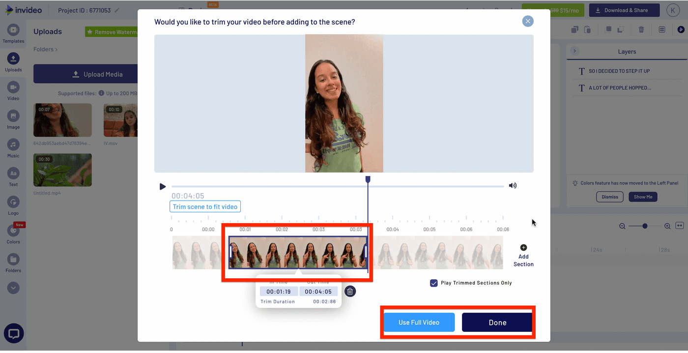 Create TikTok Trend video with InVideo_ step 8