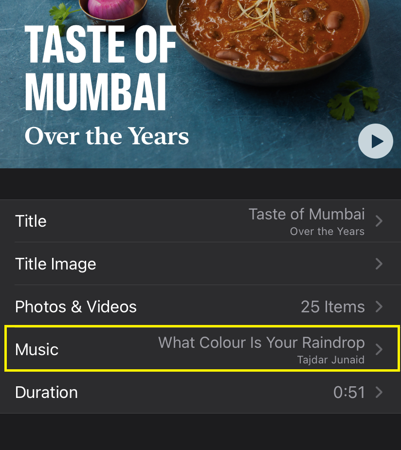 how to add music to an existing Memory Photos App - step 5