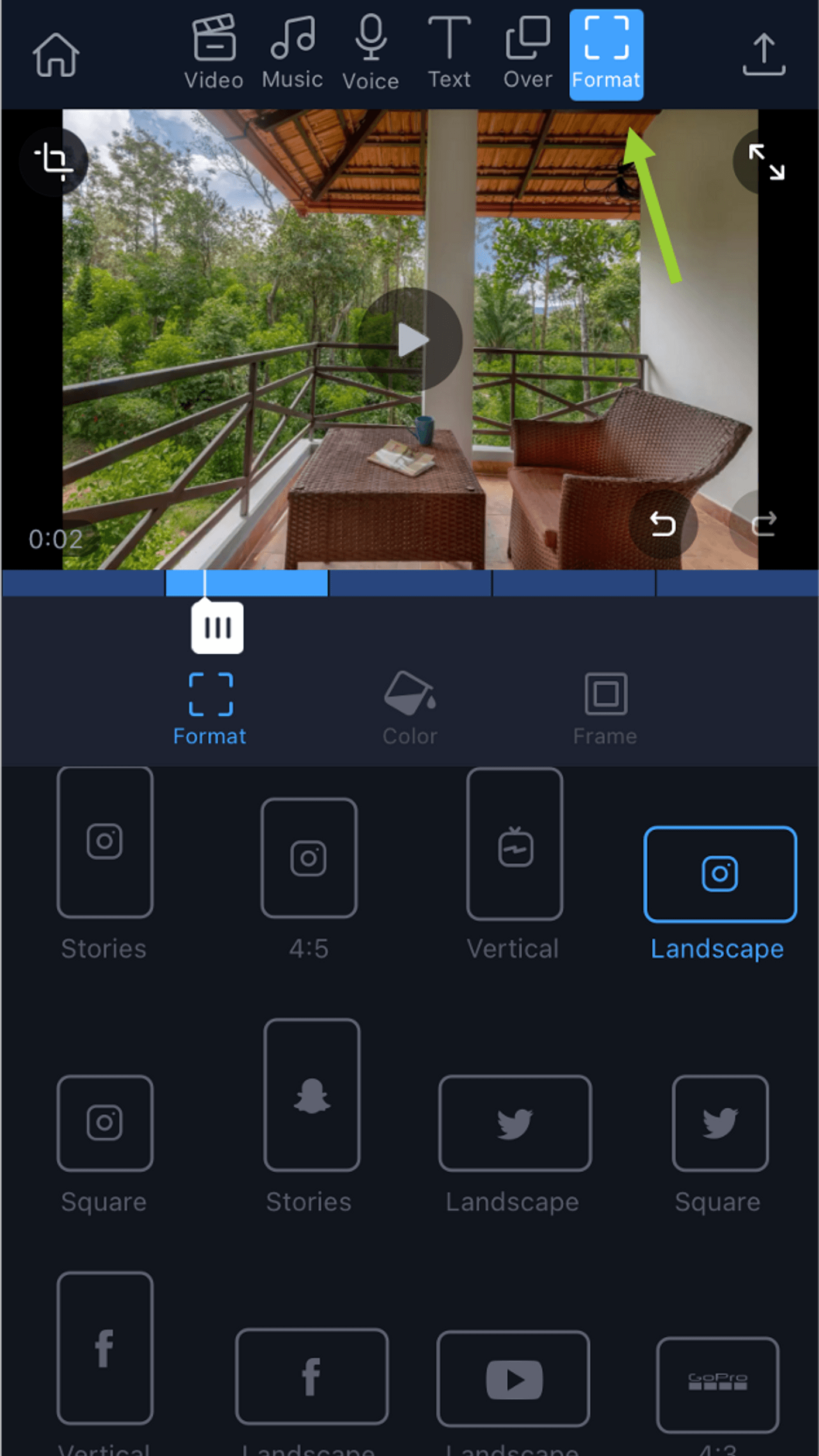 how to make slideshows on iPhone via Filmr app_step 9