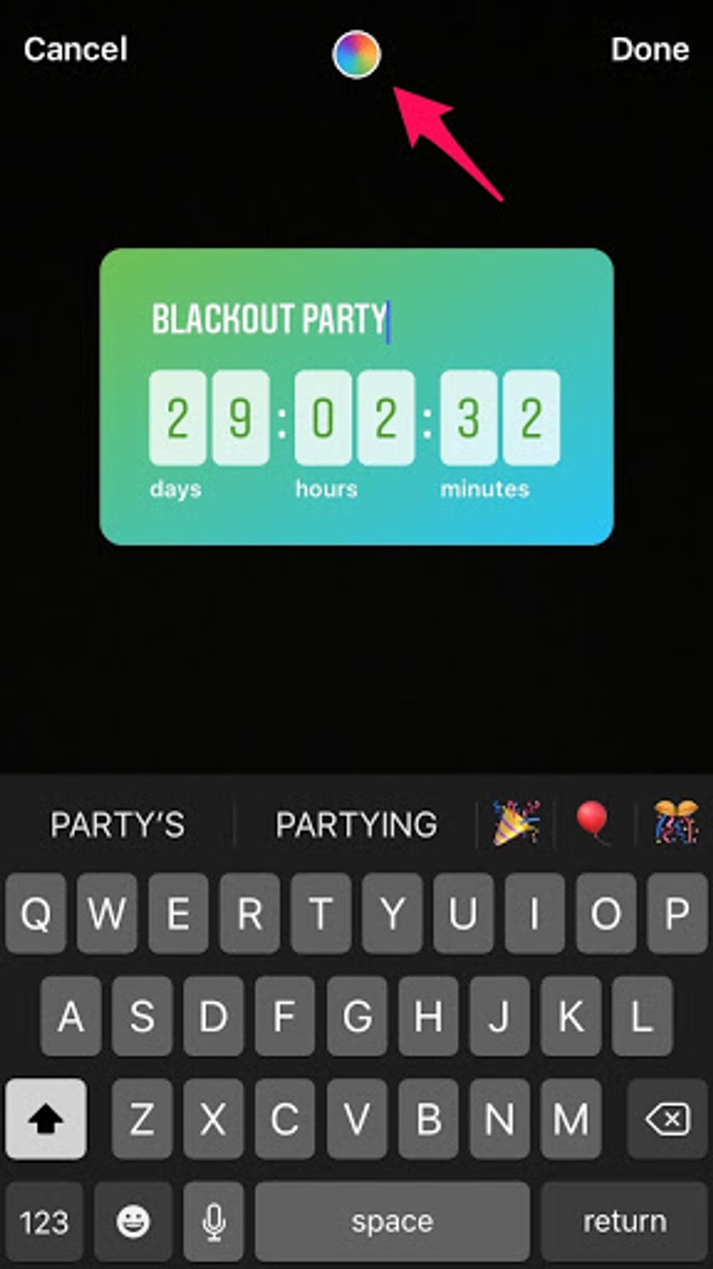 Do a countdown story