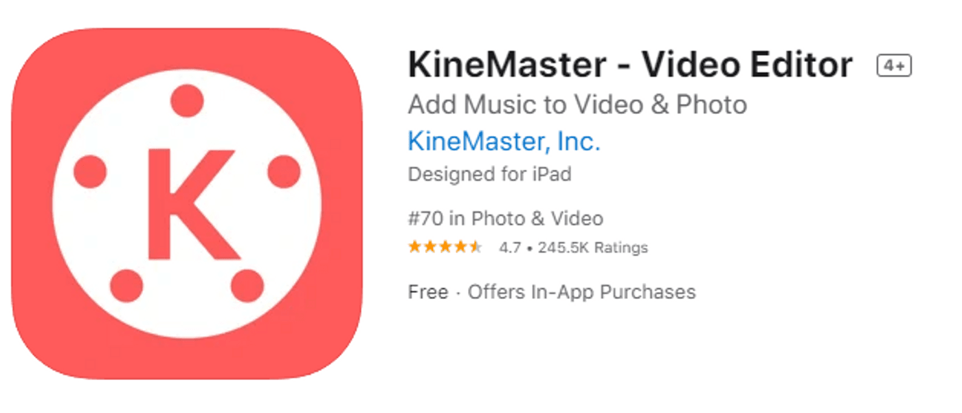 KineMaster Free Video Editor for iPhone