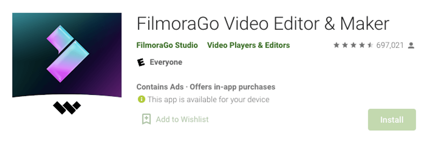 FilmoraGo - iMovie Alternatives for android